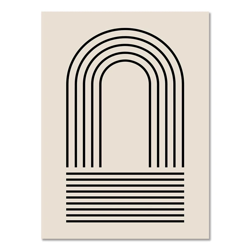 Abstract Bohemia Line Prints Poster (No Frame)