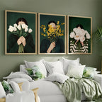 Emerald Abstract Woman Art Poster (No Frame)