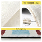 Striped Puppy Fleece Bath Mat