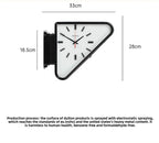 Living Room Minimalism Clocks Two-sided Wall Clocks Triangle Modern Clock Mechanism Silent Design Clock Watch for Decoration