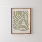 Mid-century Abstract Moody Plant Art Canvas Print Poster (No Frame)