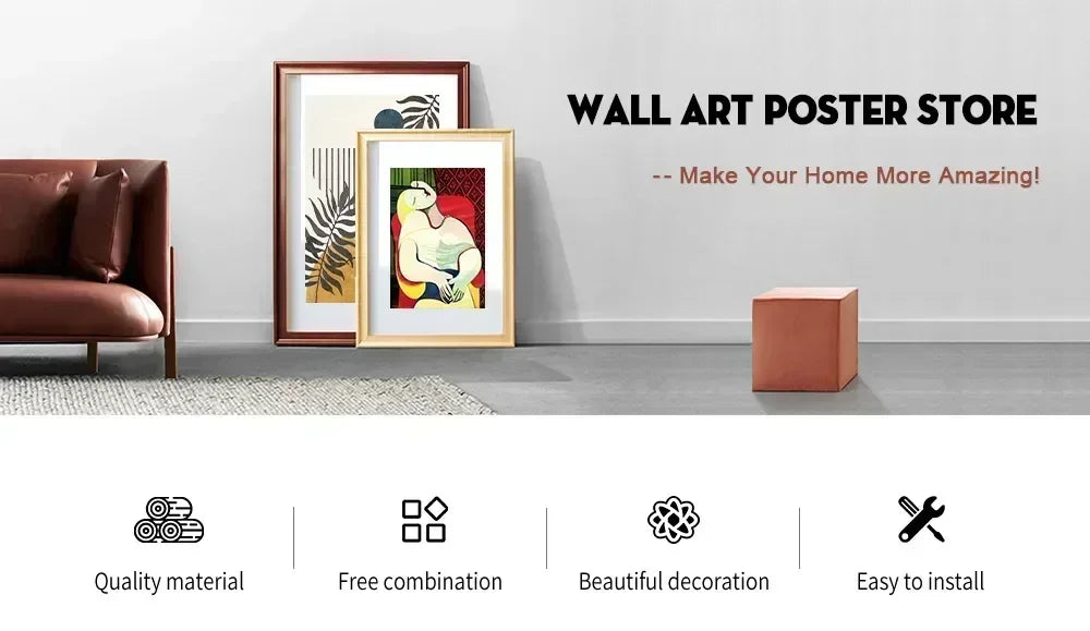 Emerald Abstract Woman Art Poster (No Frame)