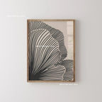 Mid-century Abstract Moody Plant Art Canvas Print Poster (No Frame)