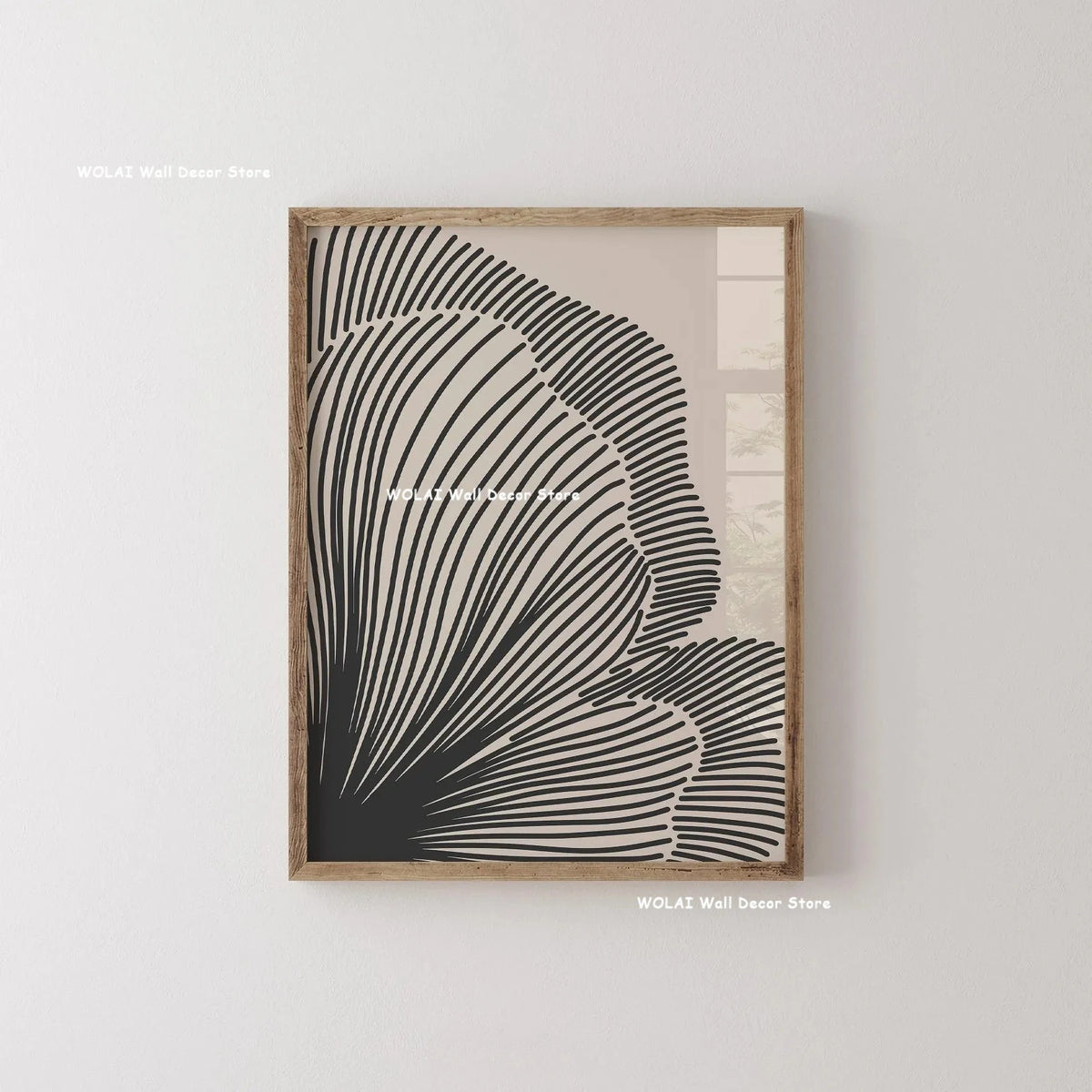Mid-century Abstract Moody Plant Art Canvas Print Poster (No Frame)