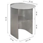 Minimalist Half Cylinder Metal Coffee Table