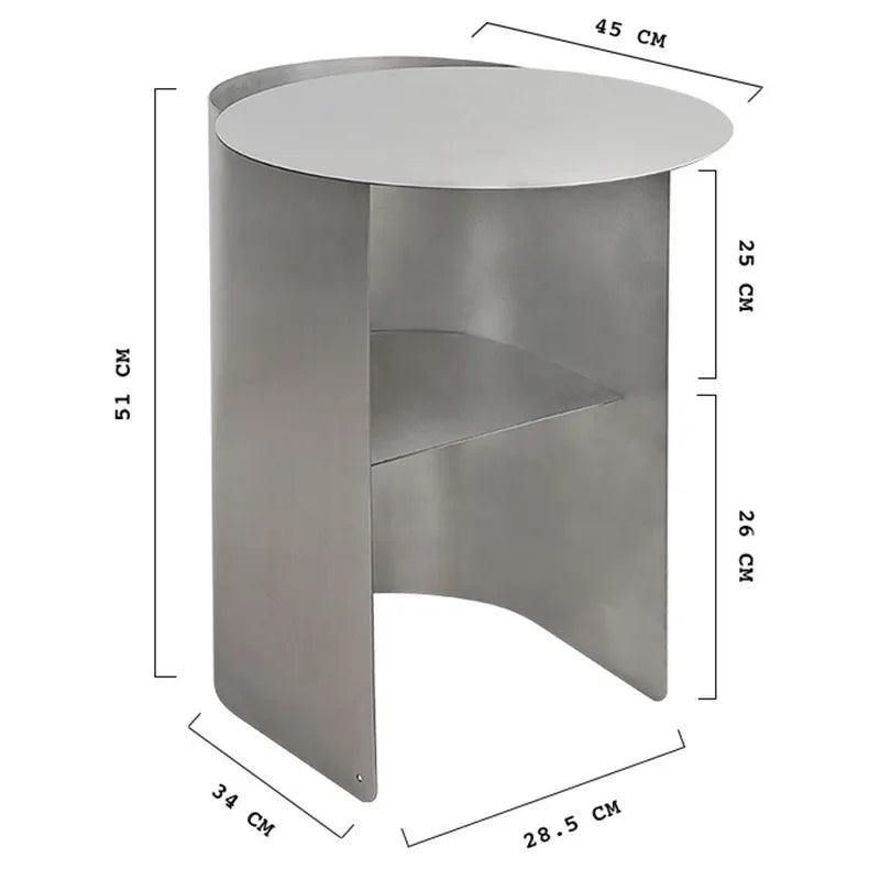 Minimalist Half Cylinder Metal Coffee Table