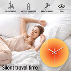 A Creative Gradient Solid Color Tempered Glass Wall Clock, Silent Non-Ticking Timekeeping Wall Clock - Battery-Powered Durable Clock (Battery Not Included), Valentine's Day Gift, Suitable for Bedroom, Living Room, Kitchen, Ha