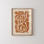 Mid-century Abstract Moody Plant Art Canvas Print Poster (No Frame)