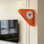 Double Sided Corner Wall Clock Minimalist Style Timepiece House Decoration Easy to Install
