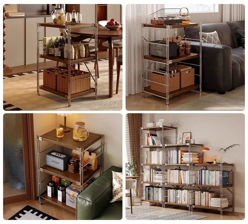 Japanese Style Double Tube Steel Wood Storage Tower