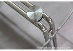 Korean Stainless Steel Oval Simple Glass Coffee Table