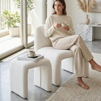 Chenille Accent Curve Chair