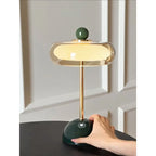 DoLife Store Retro Style Light Luxury High-end Glass Table Lamp 2026 New French Medieval Bedroom Bedside Lamp Charging Model