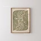 Mid-century Abstract Moody Plant Art Canvas Print Poster (No Frame)