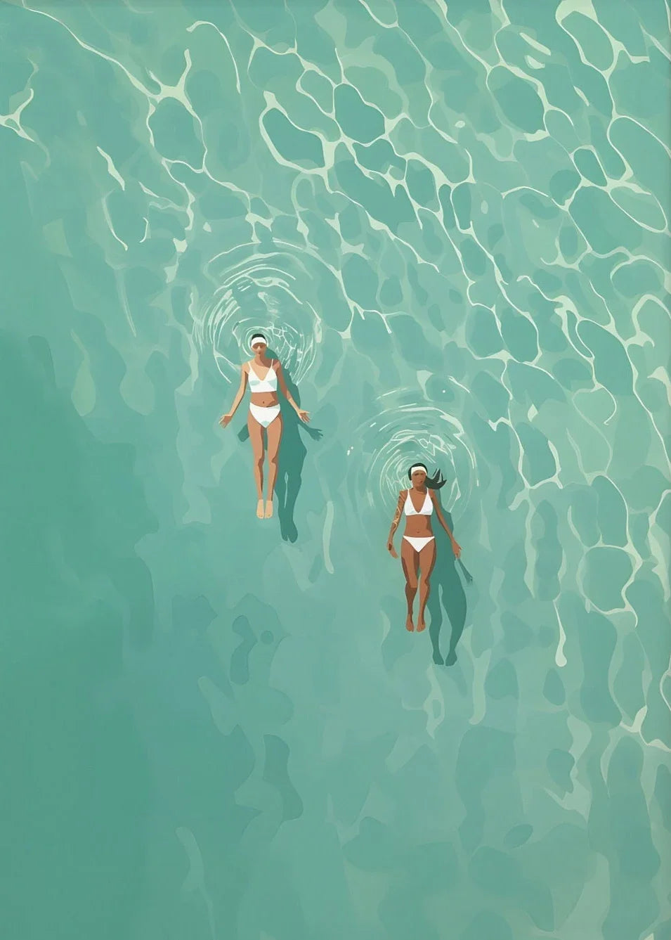 Summer Swimming Wall Art Print Poster (No Frame)