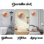 Light Luxury Light and Shadow Flat Pattern Tempered Glass Wall Clock for Living Room, Bedroom, Kitchen, Home Decoration, Silent Quartz Clock, Holiday Gift 12-16inch (Non-Lit)
