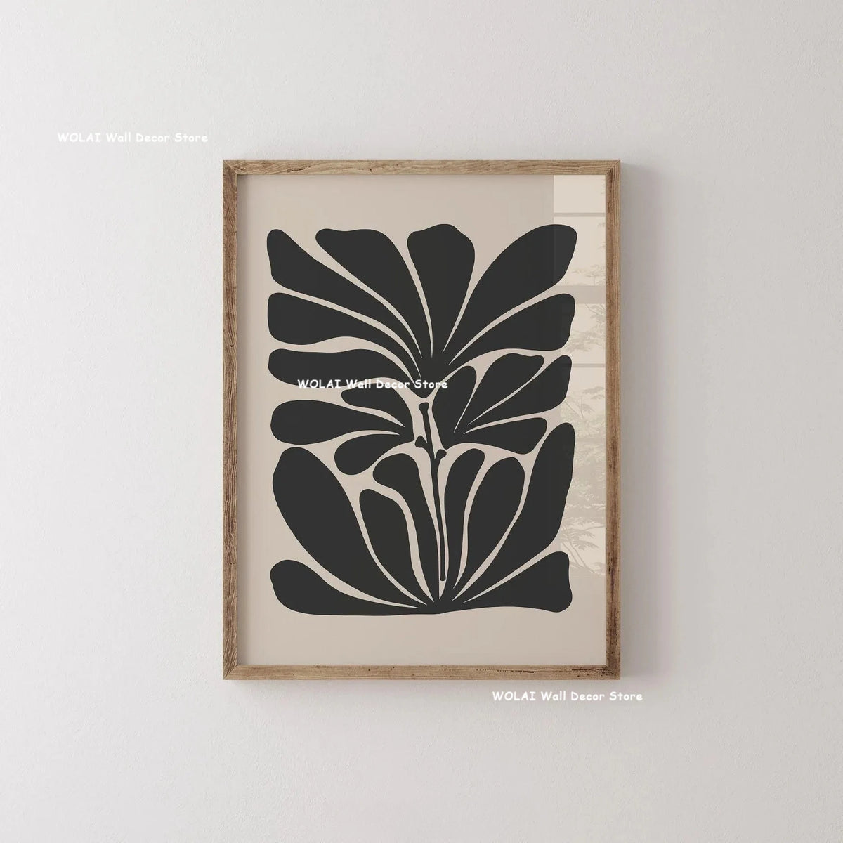Mid-century Abstract Moody Plant Art Canvas Print Poster (No Frame)