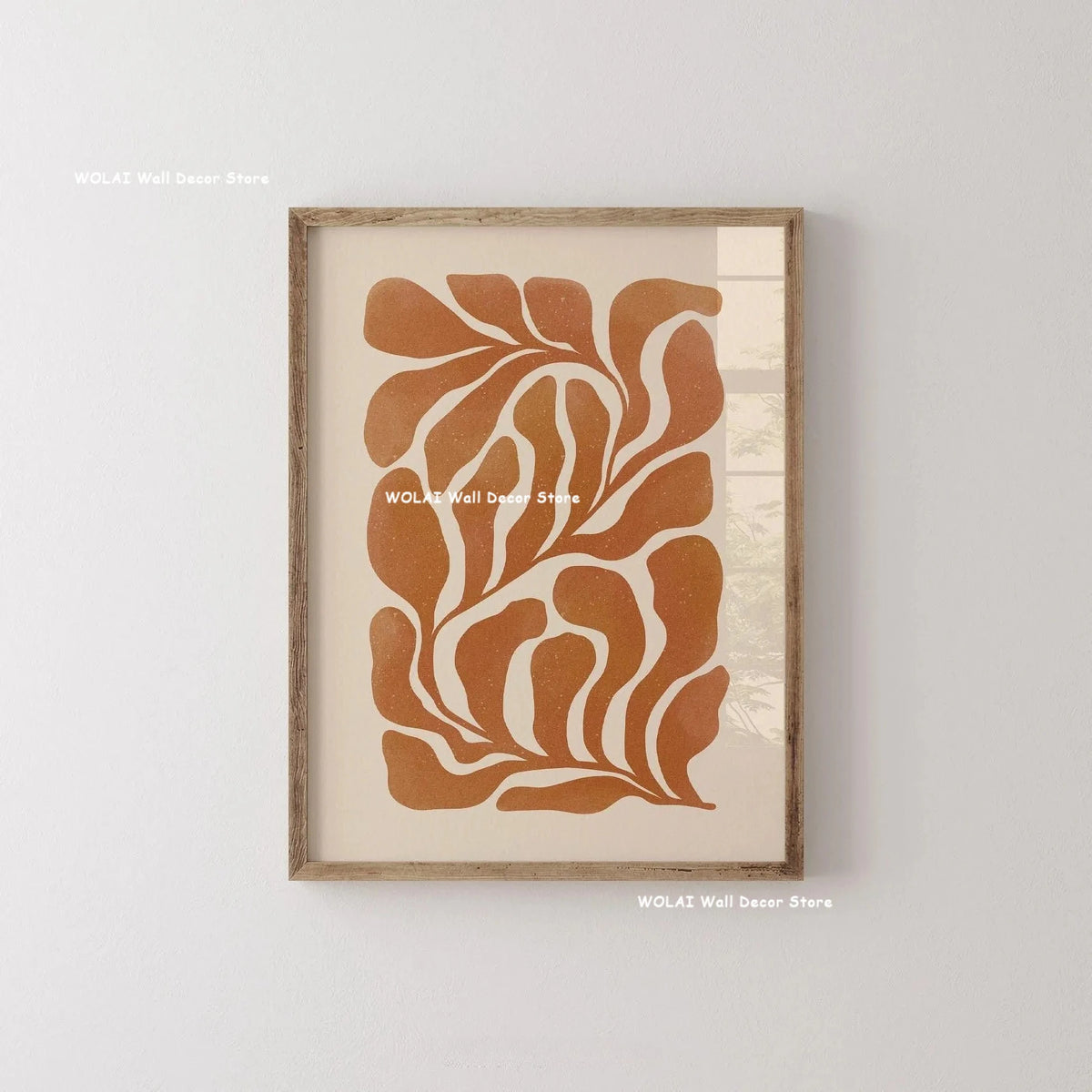 Mid-century Abstract Moody Plant Art Canvas Print Poster (No Frame)