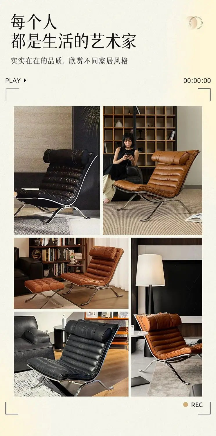 Barcelona Leather Lounge Chair
