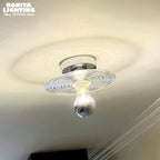 Modern Glass Flush Mount Light