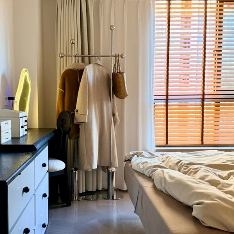 Mid-Century Modern Stainless Steel Coat Rack