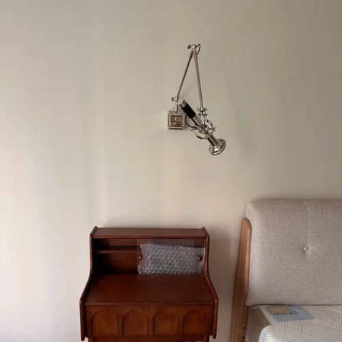American Novelty Chrome Metal Wall Lamp