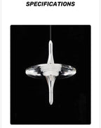 Modern Light Water Ripple Glass Hanging Lamp