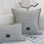 Minimalist Cotton Canvas Striped Cushion