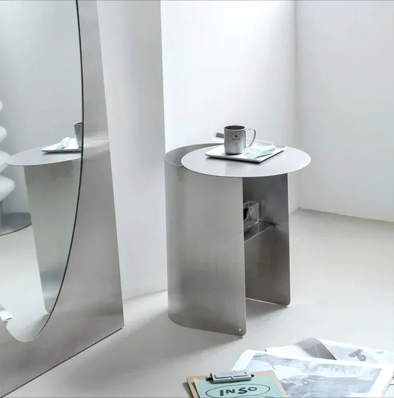 Minimalist Half Cylinder Metal Coffee Table