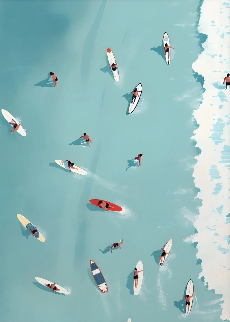 Summer Swimming Wall Art Print Poster (No Frame)