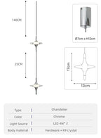 Modern Light Water Ripple Glass Hanging Lamp