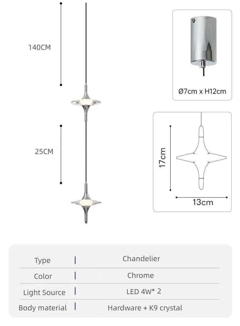 Modern Light Water Ripple Glass Hanging Lamp