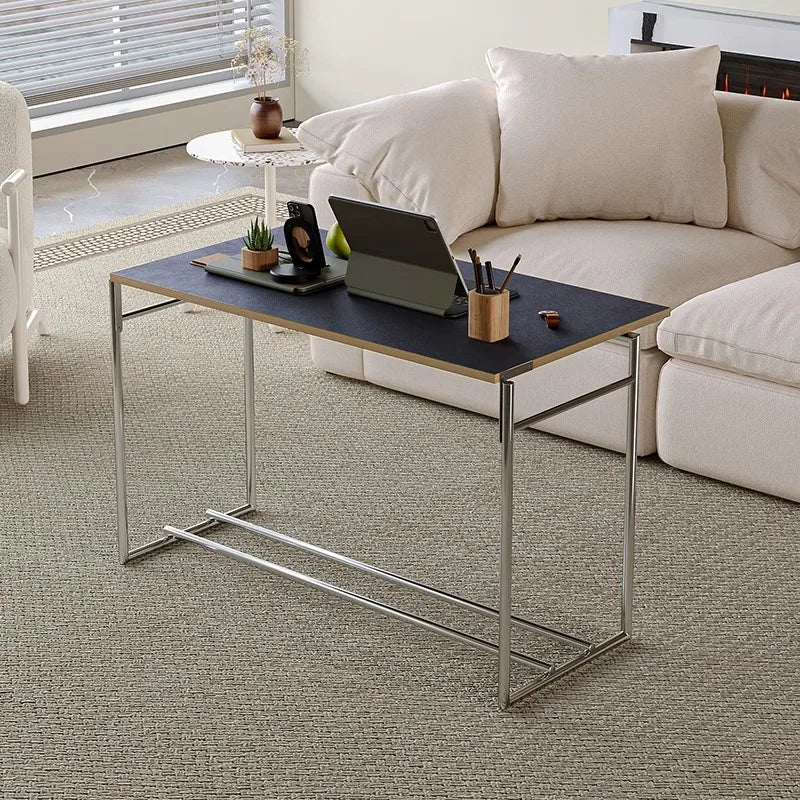 Vintage Stainless Steel Low Side Table