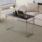 Vintage Stainless Steel Low Side Table