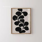 Mid-century Abstract Moody Plant Art Canvas Print Poster (No Frame)