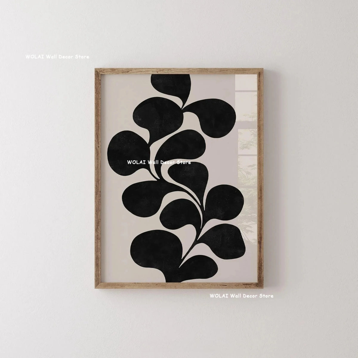 Mid-century Abstract Moody Plant Art Canvas Print Poster (No Frame)