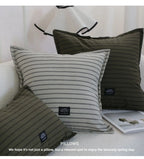 Minimalist Cotton Canvas Striped Cushion