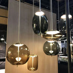 Thick Hemp Rope Glass Hanging Lamps