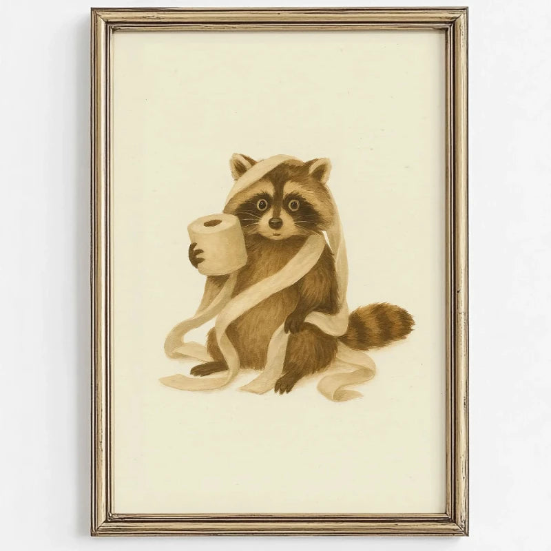 Bubble Bath Wall Art Animal Poster (No Frame)
