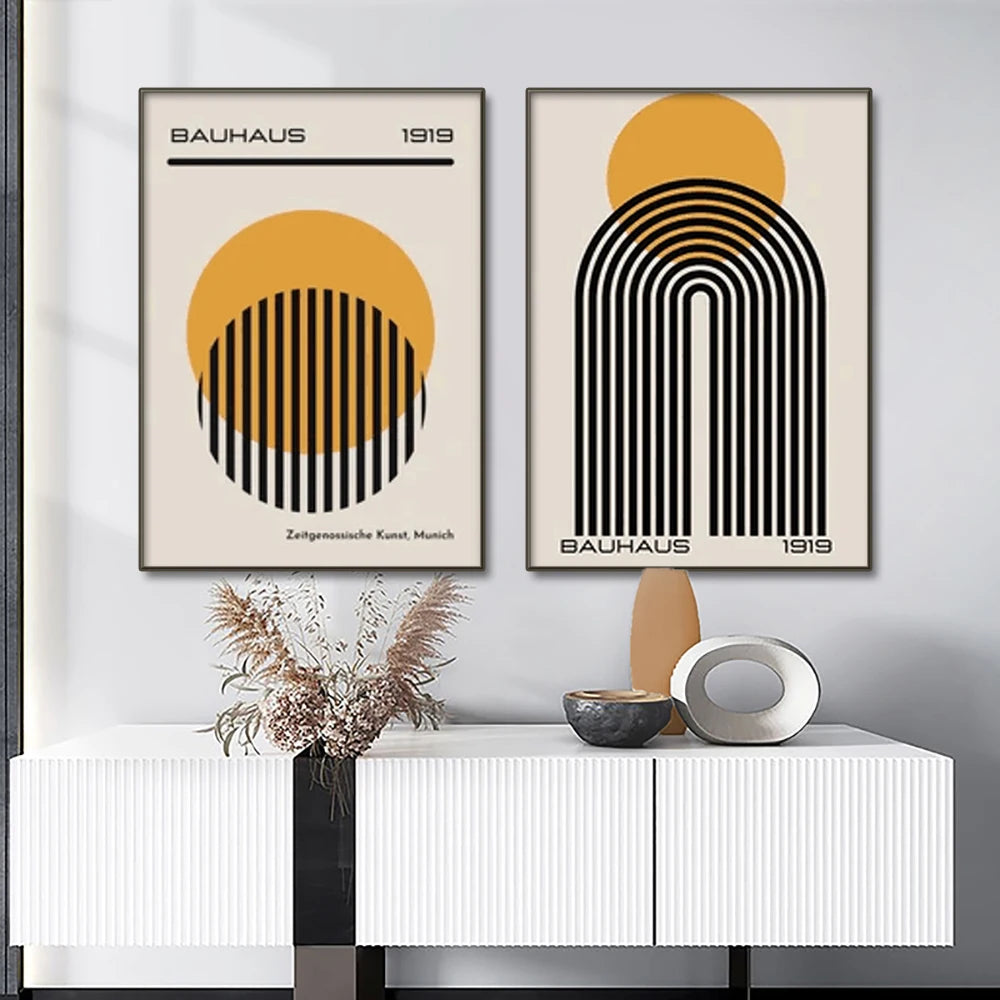 Bauhaus Abstract Modern Geometric Posters (No Frame)