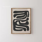 Mid-century Abstract Moody Plant Art Canvas Print Poster (No Frame)