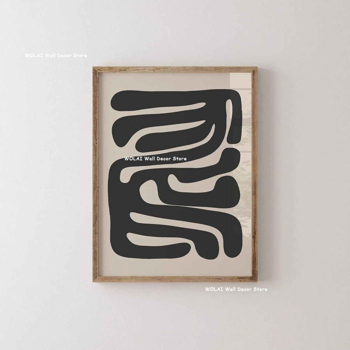 Mid-century Abstract Moody Plant Art Canvas Print Poster (No Frame)