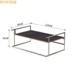 Vintage Stainless Steel Low Side Table