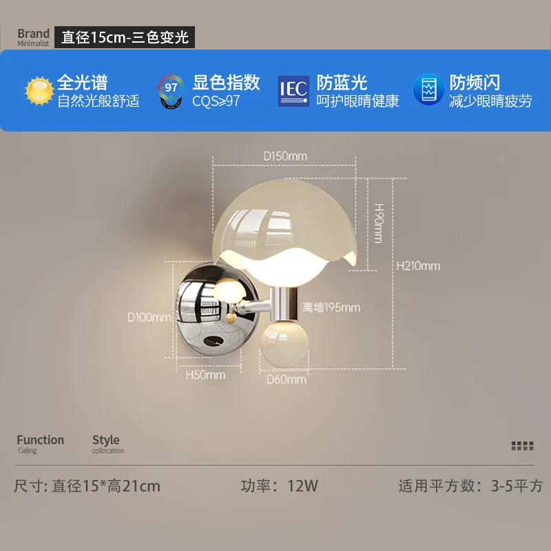 Full Spectrum Eggshell Wall Lamp
