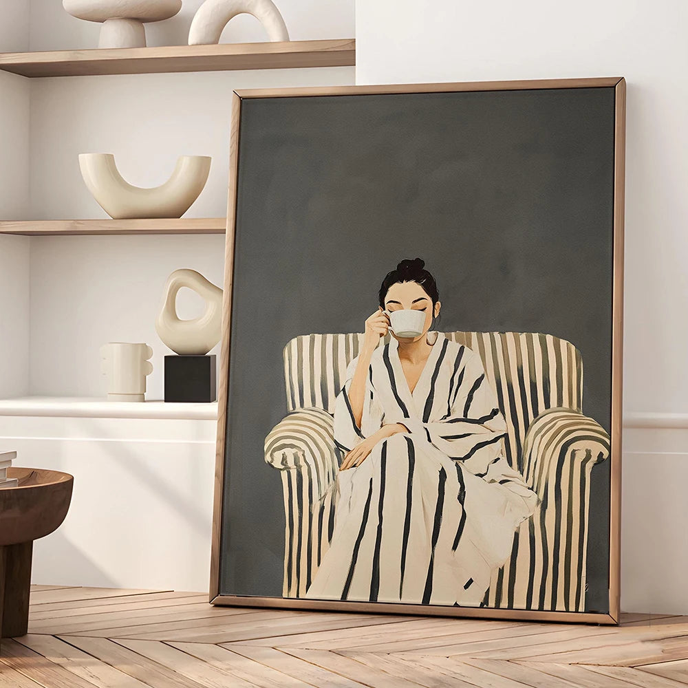 Emerald Abstract Woman Art Poster (No Frame)