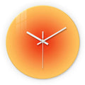 A Creative Gradient Solid Color Tempered Glass Wall Clock, Silent Non-Ticking Timekeeping Wall Clock - Battery-Powered Durable Clock (Battery Not Included), Valentine's Day Gift, Suitable for Bedroom, Living Room, Kitchen, Ha
