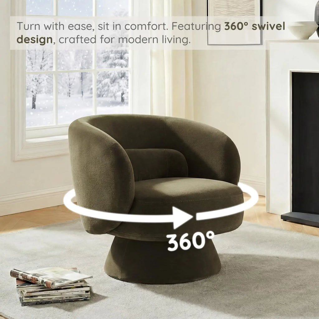 360 Swivel Curved Back Accent Chair