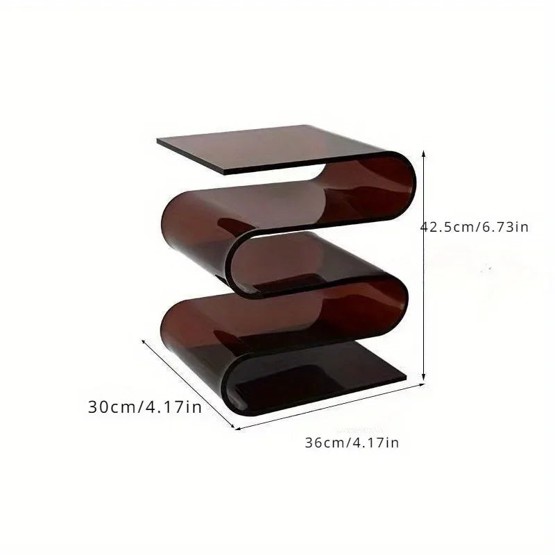 Acrylic S-Shape Magazine Rack
