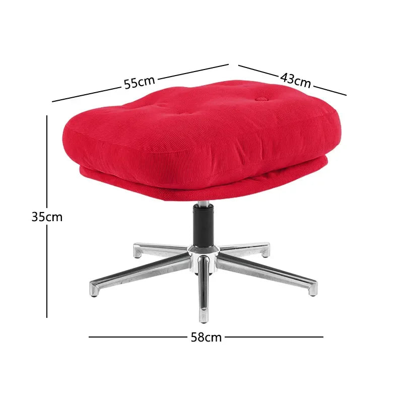 Bauhaus Red Lounge Rotating Sofa Chair