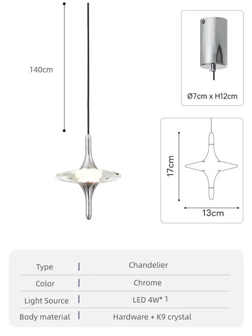 Modern Light Water Ripple Glass Hanging Lamp